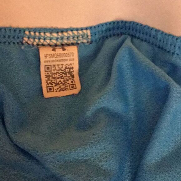 2 pair athletic shorts, both size medium, 1 blue, 1 black & white - Picture 11 of 12